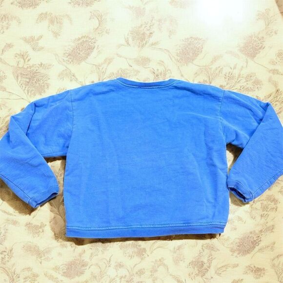 Vintage Paws Cropped 90s California Blue Pastel Sweatshirt Pullover S - Picture 3 of 7